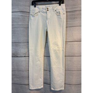 Paige Hidden Hills Straight White Jeans Size 31